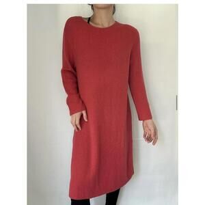 J.Jill wool blend Red Long Sleeve Knit Sweater Dress